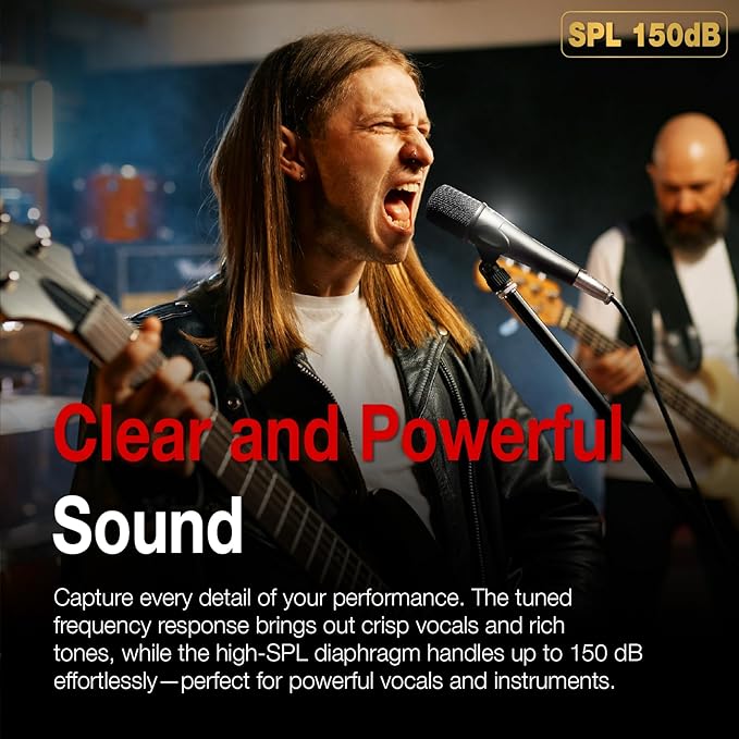 Superlux Professional Dynamic Vocal Microphone Wired for Singing Premium Directional Sound Capture with Low Handling Noise &amp 23ft XLR Audio Cable Live Stage Podcasts Karaoke &amp Studio Recor