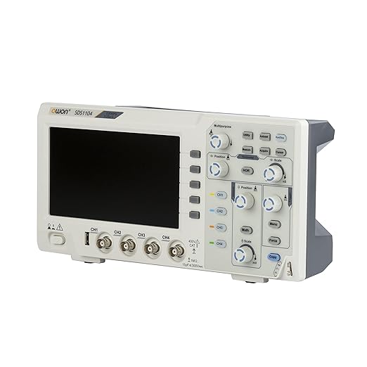 SDS1104 4CH Digital Desktop Storage Oscilloscope 7 LCD Display Handheld Portable Oscillometer 100MHz 1GS/s SCPI and LabVIEW Supported
