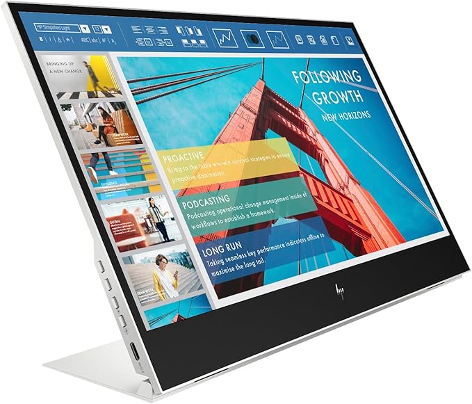 HP E14 G4 14 FHD IPS Portable Monitor with 5ms Response Time Anti-Glare Flicker Free 400 nits Brightness USB-C &amp Dockztorm USB Port Expander Silver Color (1B065AA#AC3)