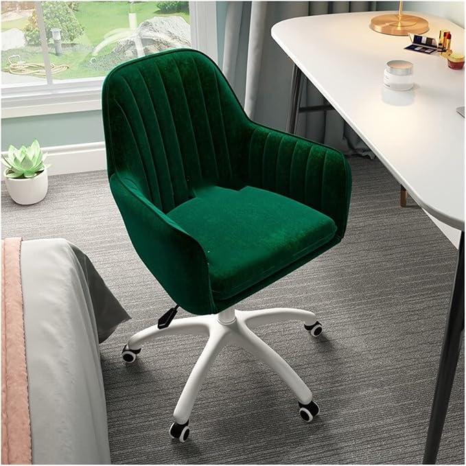 Adjustable Office Computer Chair with Armrest Furniture Office Home Bedroom Gaming Computer Chair Dormitory Back Lounge Chair(Yellow)