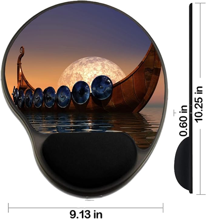 MSD Mousepad Wrist Rest Protected Mouse Pads Mat with Wrist Support IMAGE ID: 4134204 VIKING BOAT 2