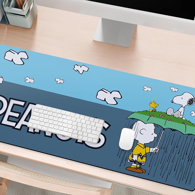 Head Case Designs Officially Licensed Peanuts Charlie Snoopy Woodstock Graphics 37.4 x 15.75 x 0.16 inches (900 x 400 mm) - XL Gaming Office Desk PC Keyboard Mouse Mat Pad