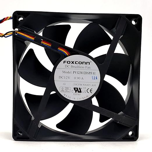 High Airflow 12V 0.90A Cooling Fan PV123812DSPF01-120mm x 120mm x 38mm for Laptops and Electronics