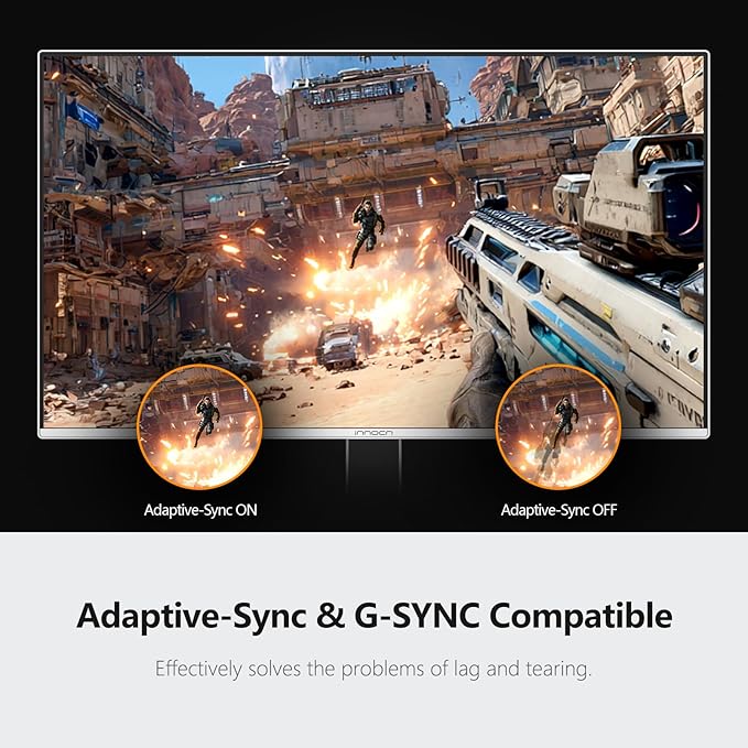 INNOCN 27 OLED 2K QHD 2560 x 1440p 500Hz Gaming Monitor Gaming Console Ready VRR G-SYNC Compatible HDR 500 0.03ms FPS/RTS HDMI 2.1 DP Speaker Pivot Adjustable Stand - GA27M1Q