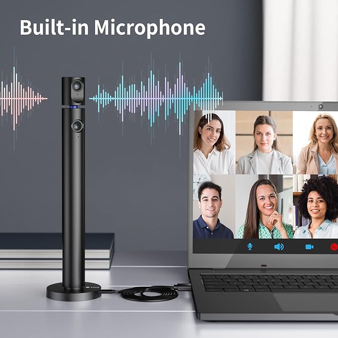 CZUR Halo X Pro Dual Webcam for PC 1080P Web Camera with Microphone USB Camera for Computer 90° View Plug &amp Play Compatible with Windows&ampMac for TikTok/YouTube/Yahoo Messenger