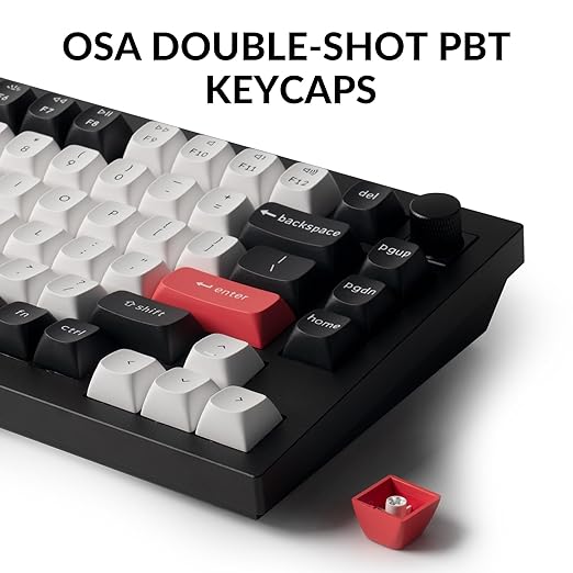Keychron Q1 HE Wireless Custom Keyboard Rapid Trigger QMK Launcher 2.4 GHz Bluetooth 5.2 with Gateron Double-Rail Magnetic Switch RGB Compatible with Mac Windows Linux (Hot-swappable)