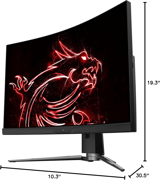 MSI MPG ARTYMIS 273CQR 27 Gaming Monitor 2560 x 1440 (QHD) VA 165Hz FreeSync Premium HDR 400 HDMI Displayport USB C Tilt Swivel Height Adjustable
