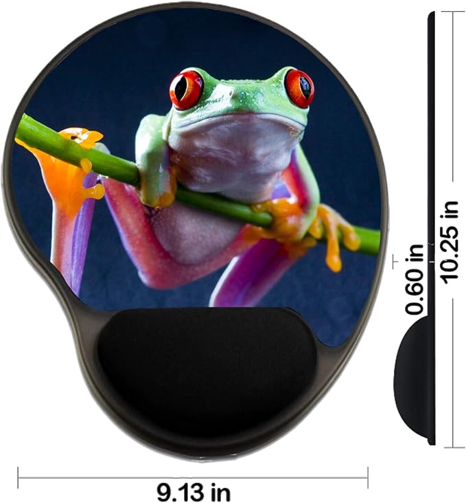 MSD Mousepad Wrist Rest Protected Mouse Pads Mat with Wrist Support Image ID: Red Frog Image 709423 Stain Resistance Collector Kit Kitchen Table