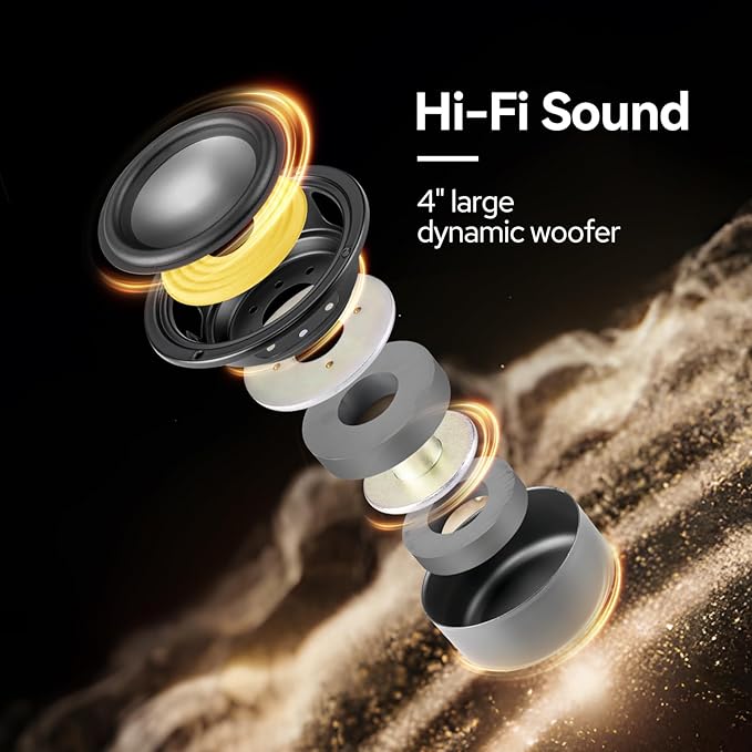 HiVi-Swans OS-10 HiFi Stereo Speakers Bluetooth 5.0 Active Computer Bookshelf Speakers - 4'' Dynamic Woofer Powered Desk Speakers 62w RMS with Touch Control for PC/Phone/TV - White