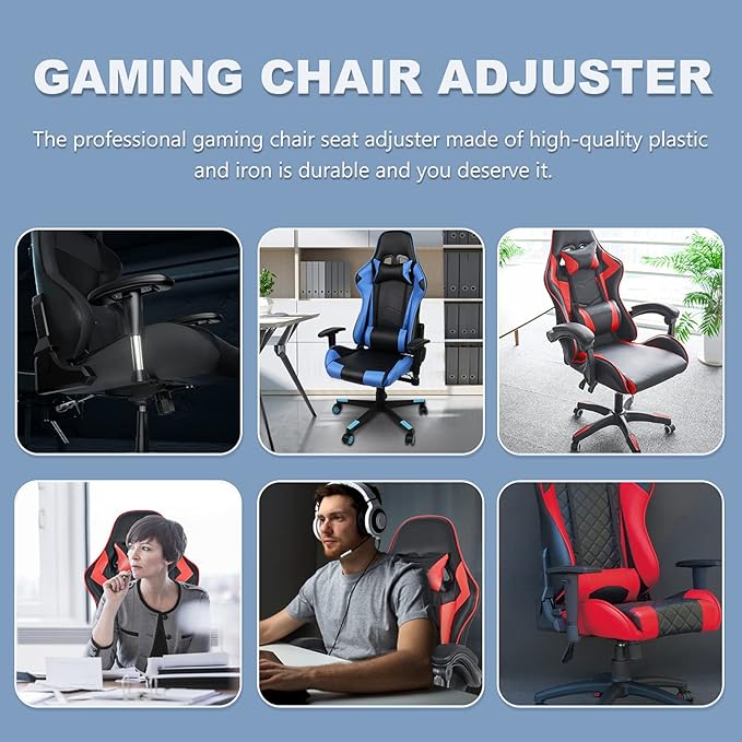 cabilock 6 Pcs Gaming Office Chair Regulators Computer Chair Adjusters Chair Multi Angle Tuners E- Sports Chair Adjusters Chair Accessories Black