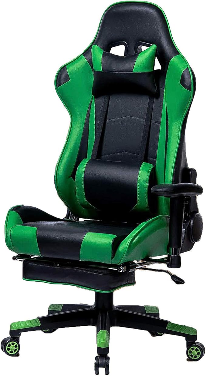 Home Ergonomic Office Chair Ergonomic Computer Chair with Adjustable Height Gaming Chair High Back Adjustable Swivel Video Game Chair with Footrest and Headrest