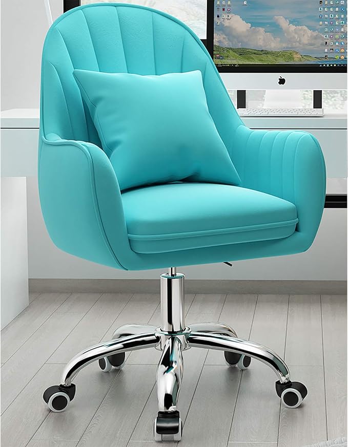 Office Chair Gaming Chair Computer Chair Upholstered Computer Chair with ArmrestAdjustable Swivel Chair Modern Mid-Back Desk Chair Armchair for Executive Living BedroomHome Velvet Off