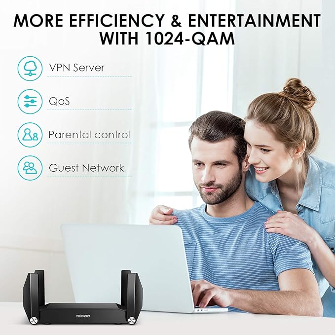 AX1800 WiFi 6 Router - Gaming 4K Streaming MU-MIMO OFDMA Gigabit Ports USB 3.0 WPS IPv6