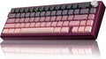 KY65 Wireless Mechanical Keyboard65% Gasket Hot Swappable Custom KeyboardRGB BacklitPre-lubed Gateron SwitchesSide Printed PBT Keycaps2.4GHz/TYPE-C/BT5.0 Mechanical Gaming Keyboards Pink&ampBla