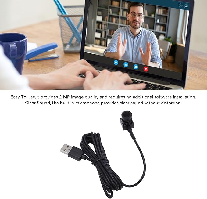 EBTOOLS Middle Screen Webcam 1080P 2MP Center Webcam for Laptop and Desktop Home Video Conferences Eye Contacting USB Camera