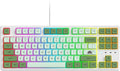 Fogruaden 75% Mechanical Keyboard with Red Switch RGB Backlit Gaming Keyboard 87 Keys Compact TKL Wired Keyboard for Win/Mac Laptop PC Gamer - Matcha