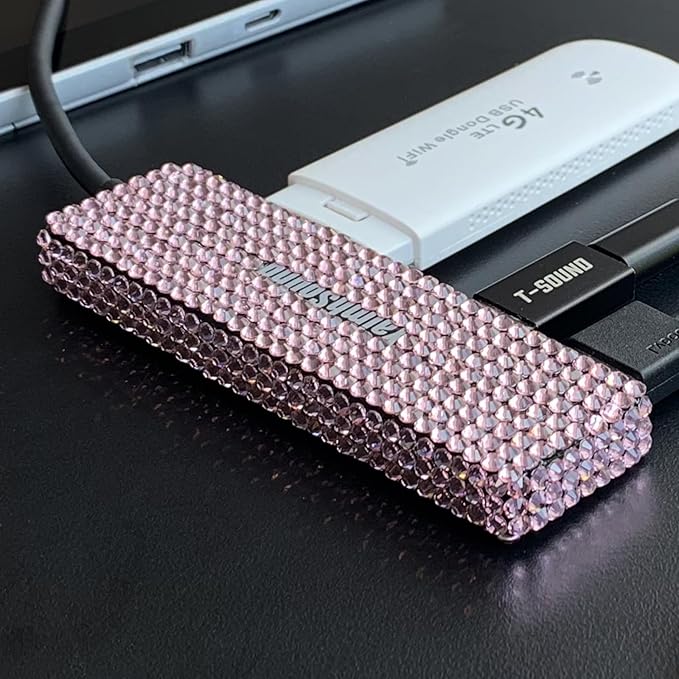 Bling Pink 4 Port USB Hub + Blue Bling Hub with USB C