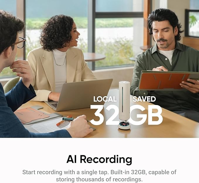 Insta360 Wave Wireless Conference Speakerphone with AI Recording Suite Graphite Black