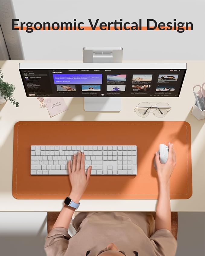 Keychron M5 8K Vertical Ergonomic Mouse Wireless 2.4 GHz/Bluetooth 5.3/Wired Computer Mice Rechargeable 5 Levels Up to 30K DPI with Programmable Buttons for Laptop macOS/Windows - White