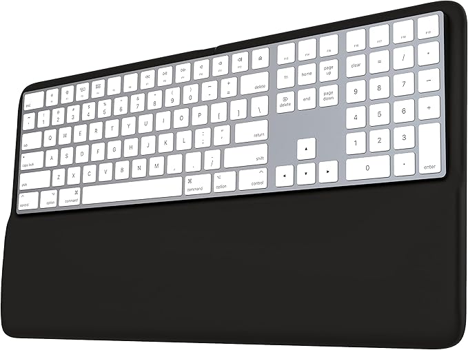 HONKID Keyboard Wrist Rest for Magic Keyboard 2 with Numeric Keypad(MQ052LL/A A1843) and Magic Keyboard with Touch ID(‎MK2C3LL/A) Slim Keyboard Wrist Rest Relieve Pain &amp Fatigue