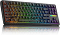 AUSDOM Wireless Mechanical Gaming Keyboard: 10000mAh Battery Tri-Mode 2.4G/BT5.3/USB-C Hot Swappable Custom Keyboard with RGB Backlit Side Printed PBT Keycaps 15-Layer Gasket Structure Topographic