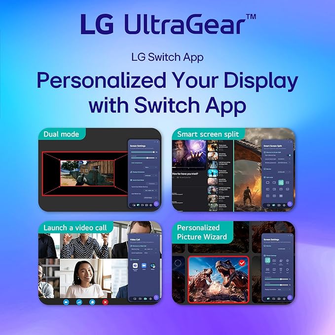 LG Ultragear 27 QHD Gaming Monitor 1440p IPS Display 200Hz 1ms Response DisplayHDR 400 FreeSync Premium HDMI Displayport USB Type-C Tilt/Height/Swivel &amp Pivot Adjustment Stand