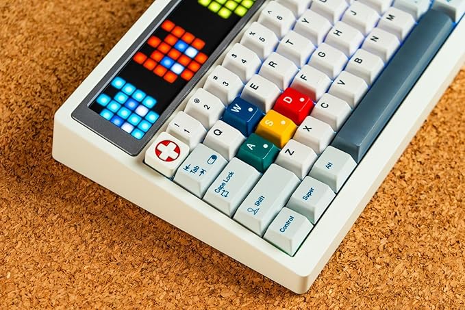 Angry Miao AM RGB 65 Wireless Creamy Mechanical Gaming Keyboard. 68-Key Tri-Mode 2.4G Bluetooth Wireless. Custom LED Screen. Hot-Swap Switch. High-End RGB Gaming Accessories for PC &amp Mac - Cloud W