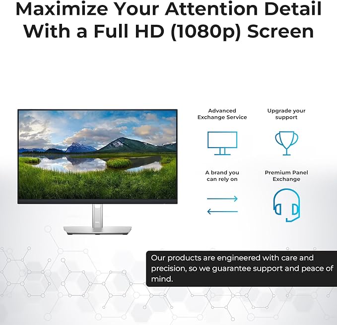 Dell P2225H 22 16:9 IPS Computer Monitor Screen with DisplayPort and USB 3.0 Upstream Cables with Power Cord + USB 3.0 Upstream Cable + Display Port Cable + HDMI Cable + Microfiber Cloth (Renewed)