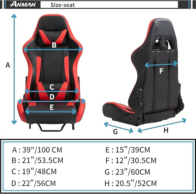 Anman G25 Racing Simulator Cockpit with Gaming Seat fit for Logitech G27 G29 G920for Fanatec for Thrustmaster T500RS T300RS Adjustable Cockpit Wheel Shifter Pedals NOT Included