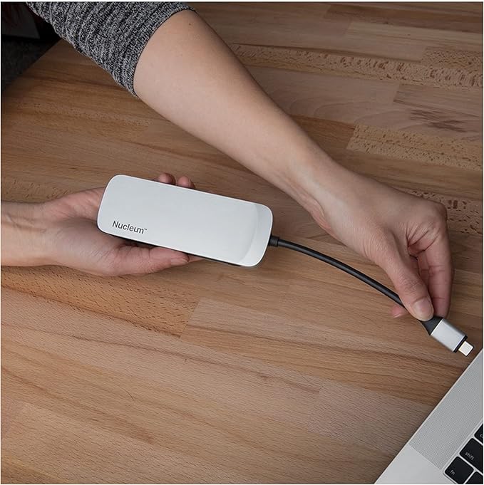 Kingston Nucleum USB C Hub 7-In-1 Type-C Adapter Hub Connect USB 3.0 4K HDMI SD and MicroSD Card USB Type C Charging for MacBook Chromebook and Other Type-C devices