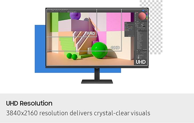 Samsung 37” ViewFinity S8 (S80UD) 4K UHD HDR10 High Resolution Monitor with USB-C and Ergonomic Design Built-in KVM Switch Intelligent Eye Care LS37D800UANXZA 2025