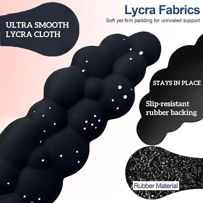 Cloud Wrist Rest Set for Keyboard and Mouse Includes Cute Coaster with Computers and Laptops (Black Star Set)