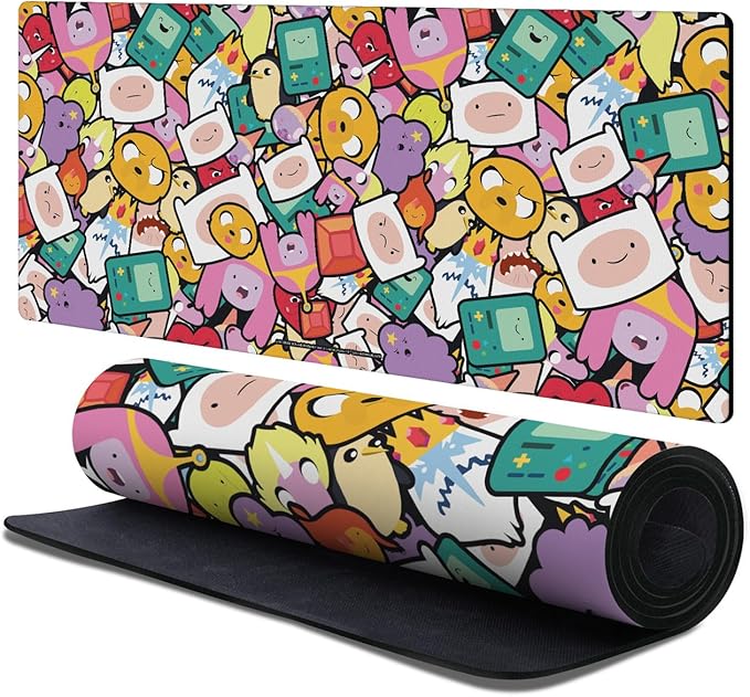 Head Case Designs Officially Licensed Adventure Time Pattern Graphics 37.4 x 15.75 x 0.16 inches (900 x 400 mm) - XL Gaming Office Desk PC Keyboard Mouse Mat Pad