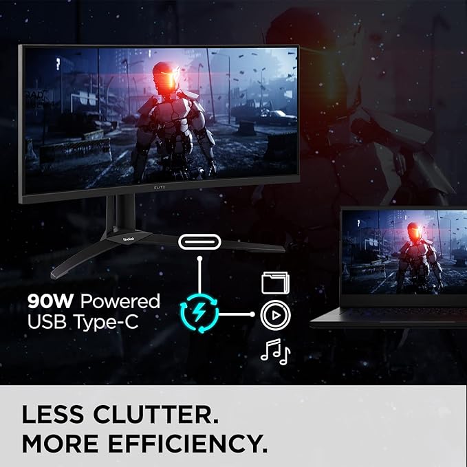 ViewSonic XG341C-2K 34 Inch 1440p 21:9 Curved Gaming Monitor 1ms 200Hz FreeSync Premium Pro Mini LED HDMI 2.1 USB C HDR1400