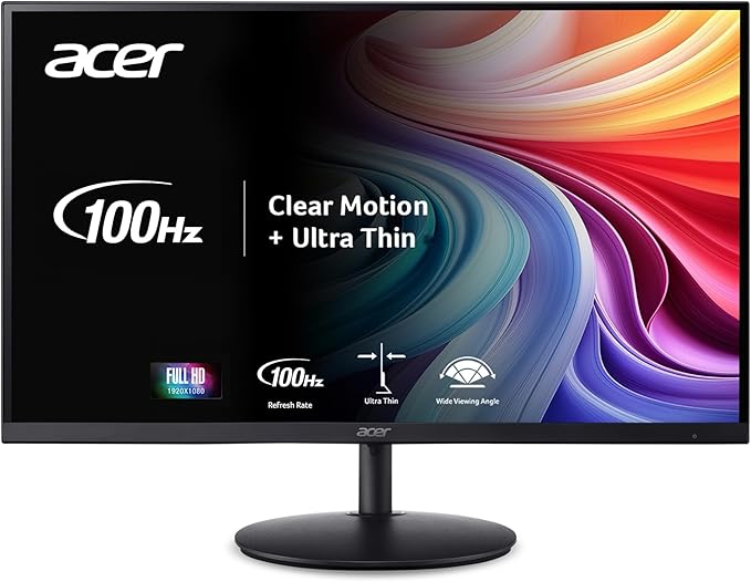 Acer SH322Q Hbih 31.5 Full HD (1920 x 1080) Ultra-Thin Gaming Office Monitor | Adaptive-Sync Support (FreeSync Compatible) | Up to 100Hz Refresh | 1ms (VRB) | Adjustable Stand | HDMI &amp VGA Ports