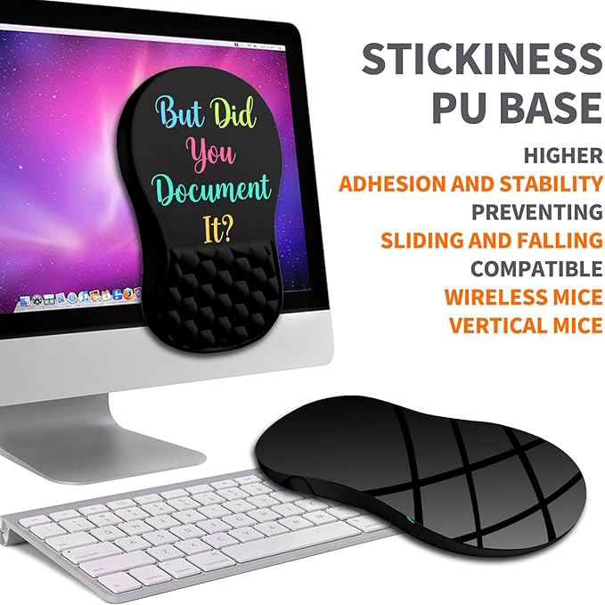 Ergonomic Joint Wrist Support Mouse Pad with Memory Foam Cushion Massage Bump Carpal Tunnel Pain Relief Mousepad Slope Design for Wrist Rest 11.8x7.9 in But Did You Document It