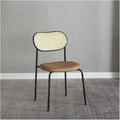 Adjustable Office Computer Chair with Armrest Dining Chair Coffee Shop Leisure Rattan Armchair Kitchen Furniture(Brown)