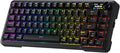 Redragon K724 PRO Wireless Gasket Gaming Keyboard w/Hype Screen &amp Knob 81-Key Mechanical Keyboard Easy-Control 1.14’’ TFT Info Display 5-Layer Noise Dampening Custom Linear Switch
