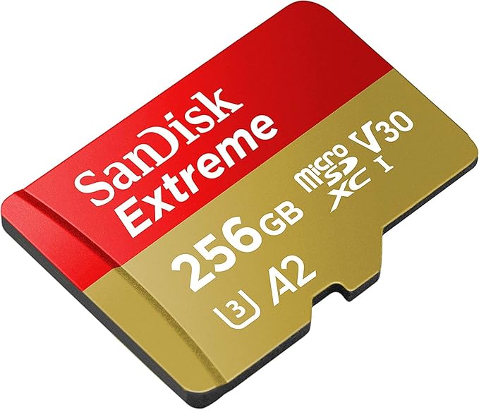 SanDisk Micro SD 256GB Extreme UHS-I Memory Card Compatible with Samsung Galaxy A24 A14 5G A54 5G A34 5G Model Phones SDSQXAV-256G-GN6MN - Bundle with 1 Everything But Stromboli MicroSDXC Reader