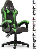 Bigzzia Gaming Chair Computer Game Chair with Lumbar Support Comfortable Video Game Chairs for Adults Kids Racing Style Gamer Chair with 360°-Swivel Seat and Headrest