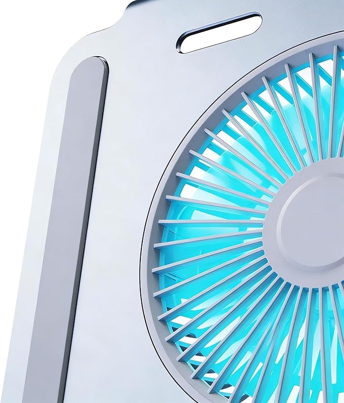 Laptop Cooling Stand - 24.2x24.8x6.5cm Ventilated Laptop Cooler | Computer Cooler Fan | Ergonomic Stand Support Fan | for Notebook Computer Monitor Display Office Home Work Game Quite Ultra Slim