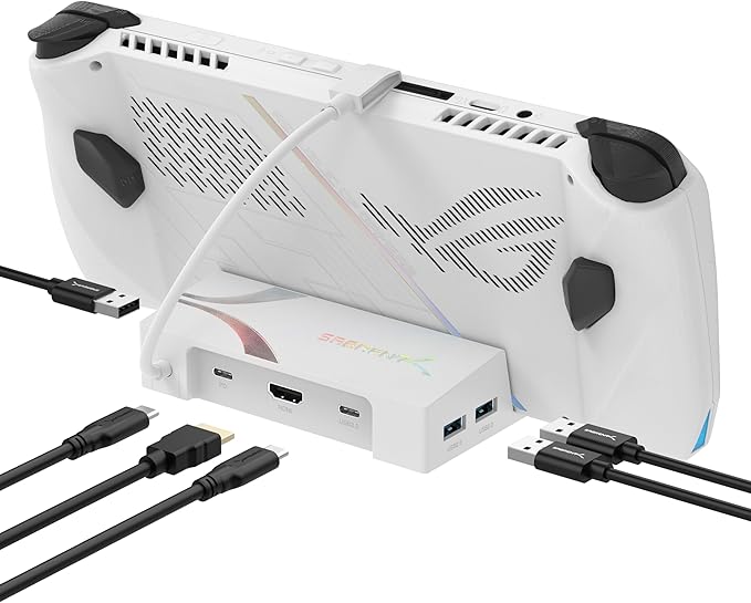 SABRENT Docking Station for Asus ROG Ally 6-Port USB Type-C 4K@60Hz HDMI 5Gbps USB Ports Power Delivery Compact Design for Gaming (DS-RA6P)