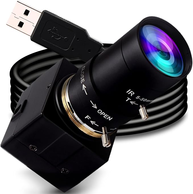 1080P USB Webcam with Zoom 5-50mm Variable Focus High Speed 100fps UVC USB2.0 for PC &amp Industrial Video