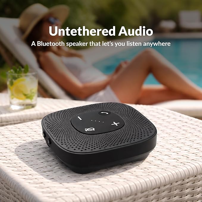 Cyber Acoustics Conference Speakerphone (SP-2000) - USB and Bluetooth Advanced DSP with 360 Degree Noise Cancelling Microphone with 3m Range 66 Ft BT Wireless Range
