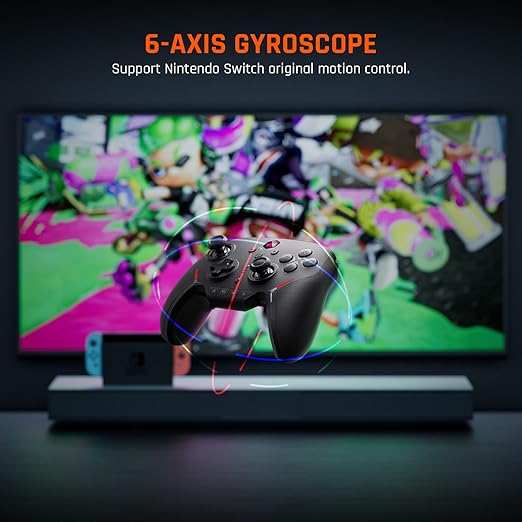 Wired Pc Gaming ControllerBIGBIG WON Nintendo Switch pro Controller for tears of the kingdom Game6-Axis Gyroone key Wake-upMacroTurbo Dual Shock Custom ButtonsRGB Light for pc/switch lite/PS4