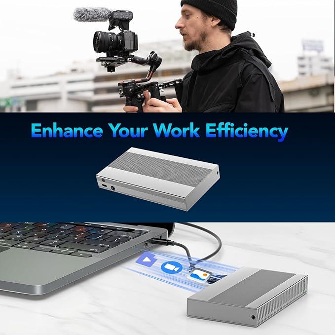 7.68TB U.2 Portable External Solid State DriveUSB 3.2x1 Up to 1070MB/sReliable Storage Compatible with Windows MacTablet Labtop