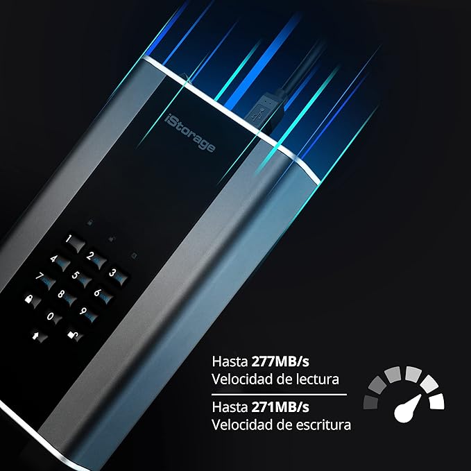 iStorage diskAshur DT2 256-bit 8TB | FIPS Level 3 Certified | Secure encrypted Desktop Hard Drive | Password Protected