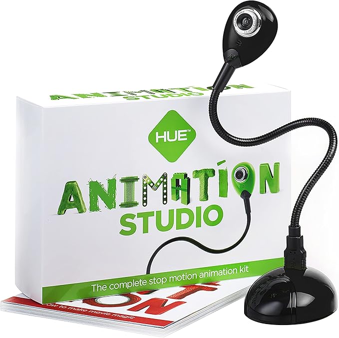 HUE Animation Studio: Complete Stop Motion Animation Kit (Camera Software Book) for Windows/macOS (Black)