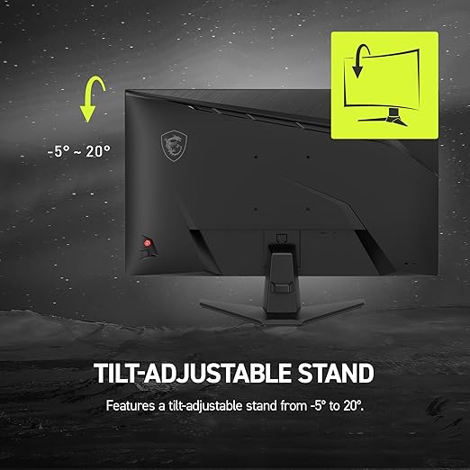 msi MAG 272F 27-inch 1920 x 1080 (FHD) Gaming Office Monitor 200Hz Adaptive Sync HDR Ready HDMI VGA Port VESA Mountable Tilt 4-Side Slim Bezel0.5ms Black