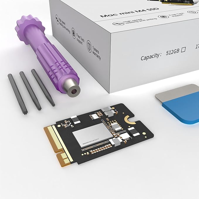 Mac mini M4 1TB SSD Upgrade – Internal NVMe Hard Drive Replacement Kit for Mac mini M4 DIY Storage Expansion Solution (1 TB)